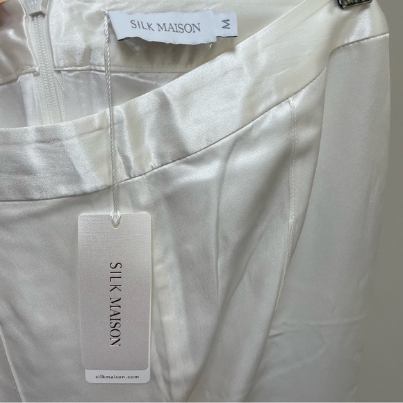 Silk Maison Pearl White Blazer Pant Set NWT - Picture 7 of 11